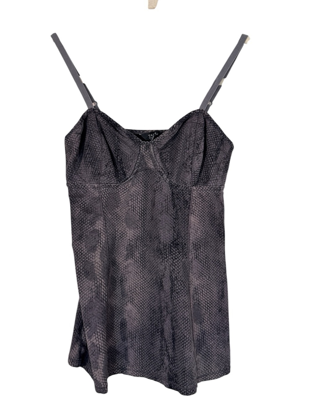 Talula Aritzia Grey Snake Print Corset Tank Top Womens S Classy Y2K Baddie